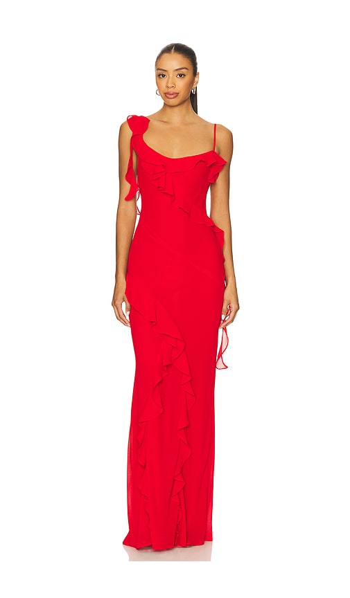 Majorelle Teagan Gown In Red