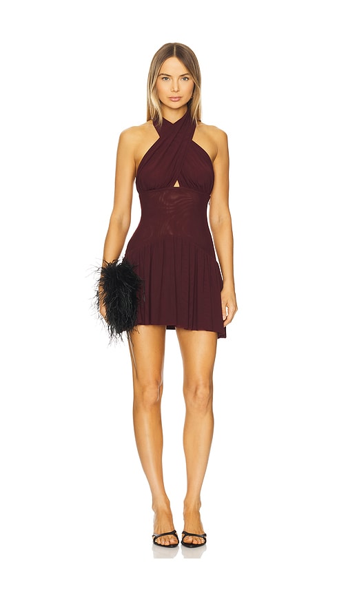 Majorelle Alina Mini Dress In Burgundy