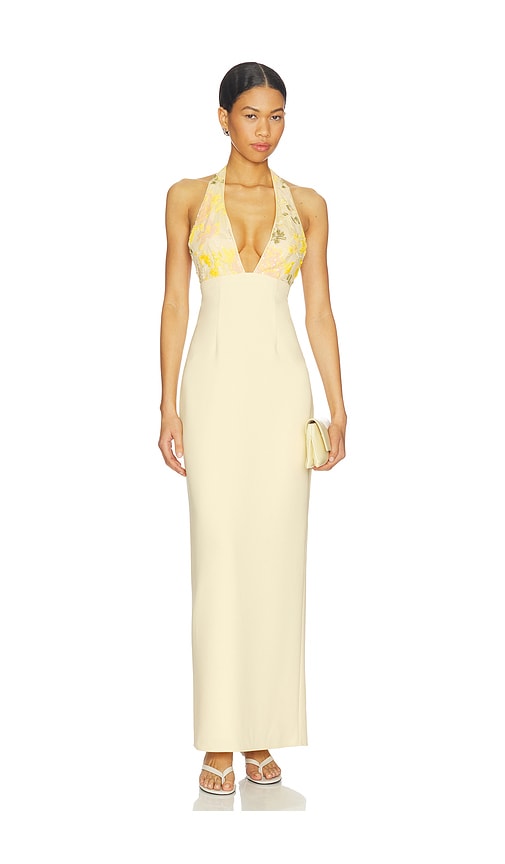 MAJORELLE Maizie Gown in Lemon. - size M (also in XL, XS, XXS)
