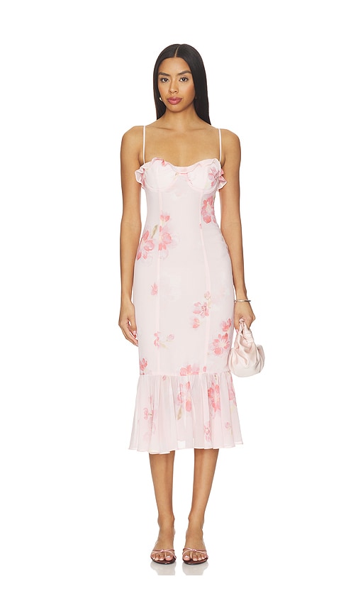 Majorelle Jules Midi Dress In White