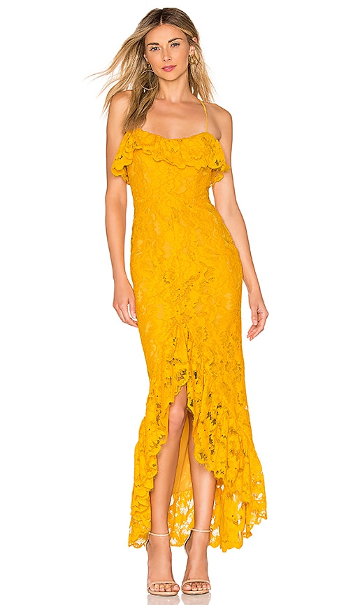 revolve yellow lace dress