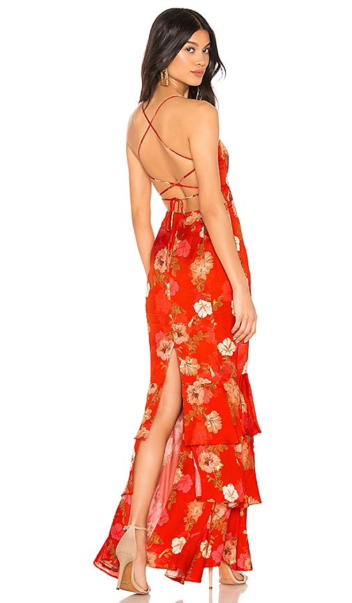MAJORELLE Marissa Maxi Dress in Red Candy Apple | REVOLVE