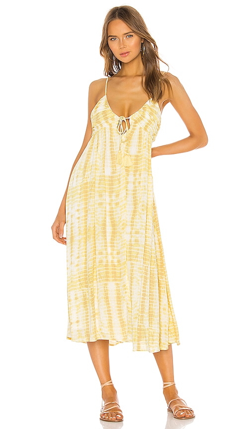 yellow tie dye dress