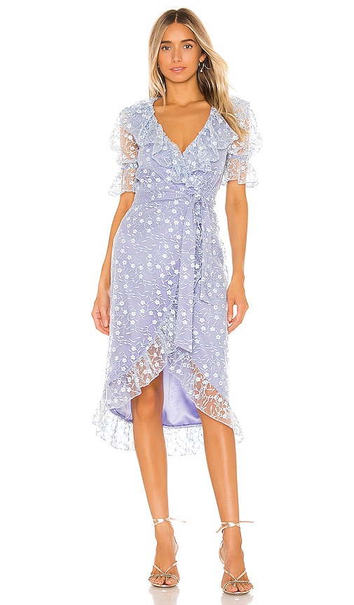 MAJORELLE Lawson Midi Dress in Blue Multi | REVOLVE