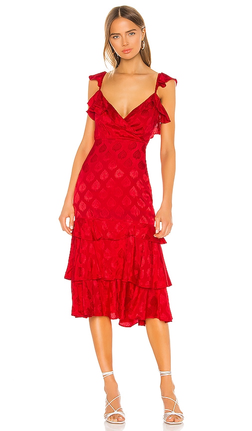 MAJORELLE Nolita Midi Dress in Red | REVOLVE