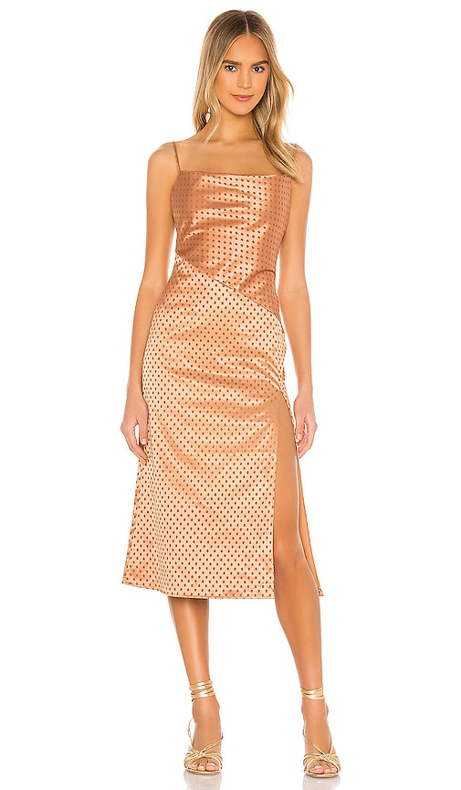 MAJORELLE Isadora Maxi Dress in Copper Rose