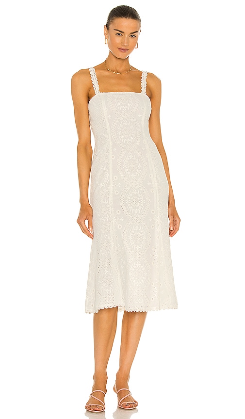 MAJORELLE Beth Midi Dress in White | REVOLVE