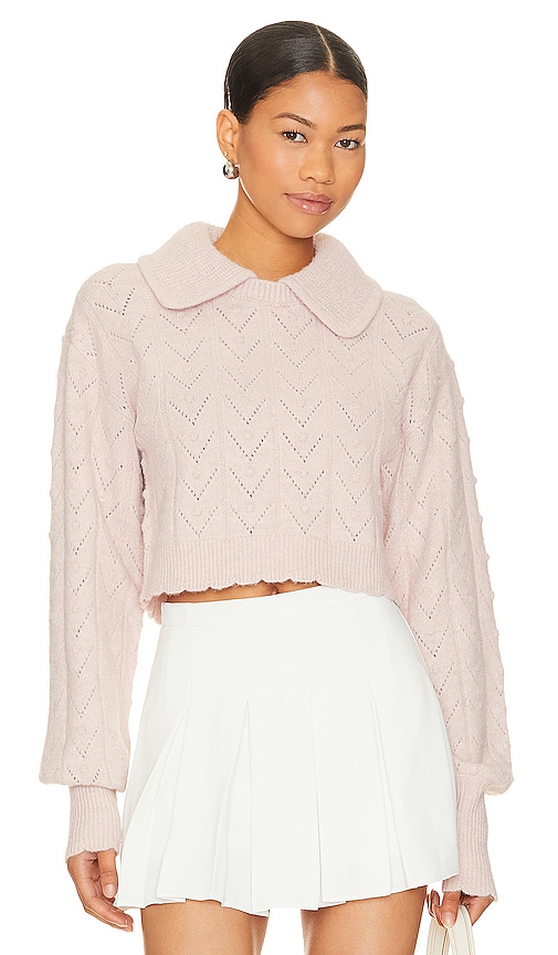 MAJORELLE Jessel Sweater in Baby Pink