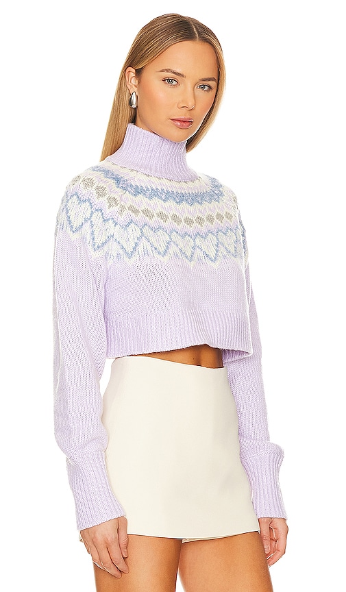Shop Majorelle Tamera Fairisle Sweater In Purple & Blue Multi
