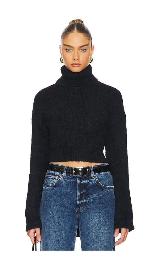 Shop Majorelle Elouise Tie Back Sweater In Black