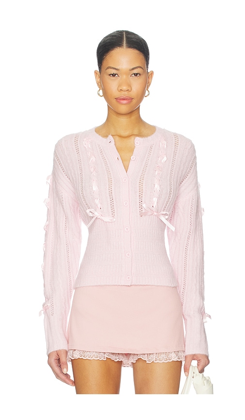 Majorelle Lilyana Cardigan In Pink