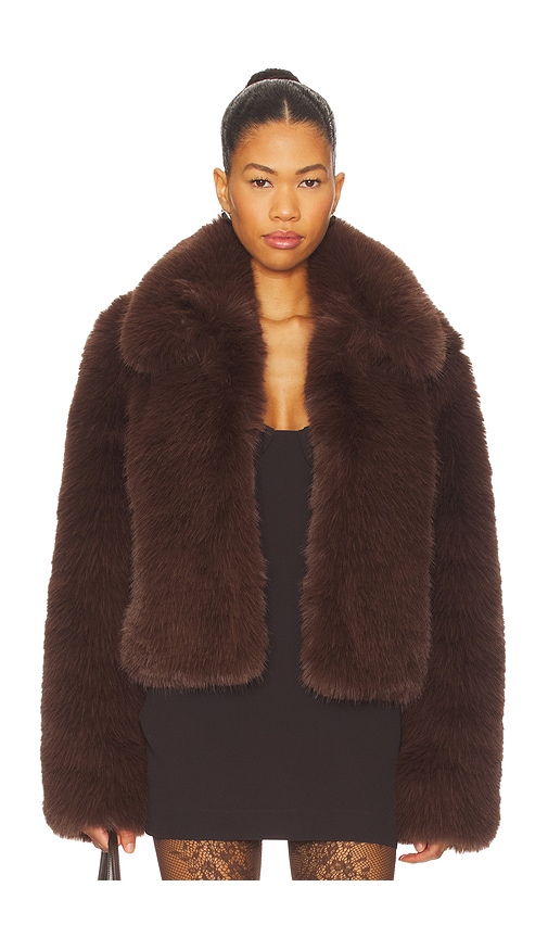 Majorelle Vienna Faux Fur Jacket In Brown