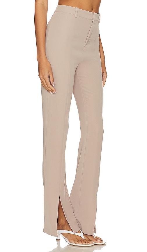 Shop Majorelle Leticia Split Flare Pant In Beige