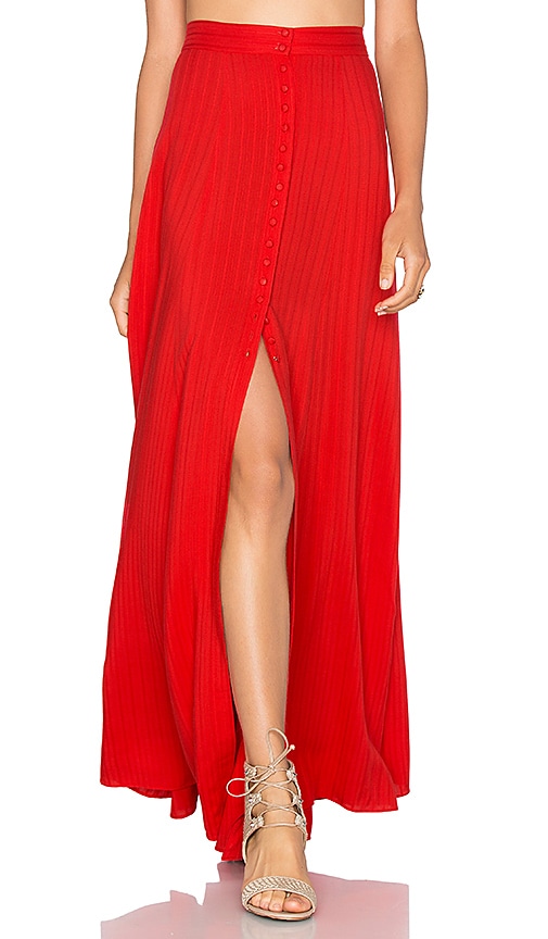 red maxi skirts