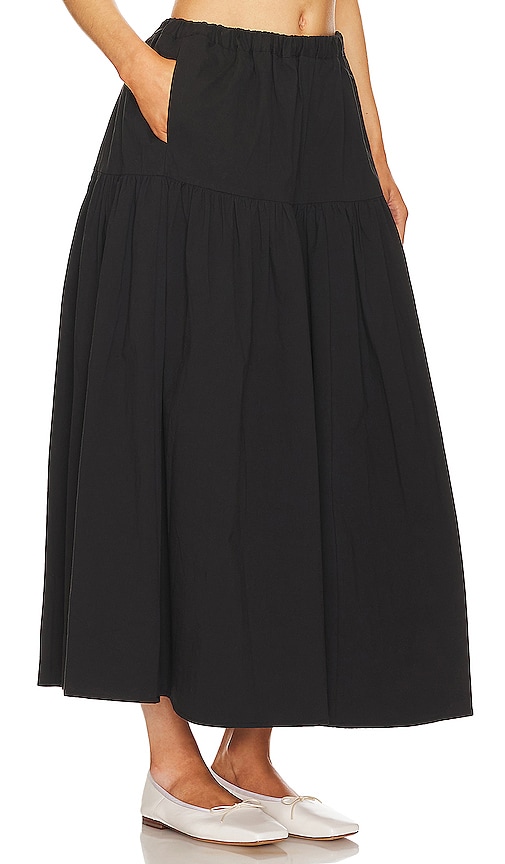 Shop Majorelle Carolyn Midi Skirt In Black