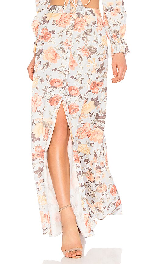 JUPE MAXI TAILLE HAUTE SANGRIA