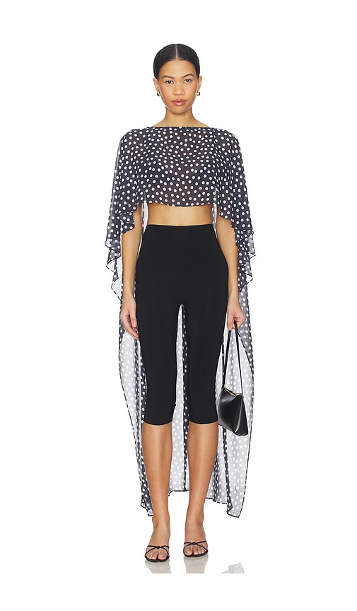 MAJORELLE Lita Top in Black Polka Dot | REVOLVE