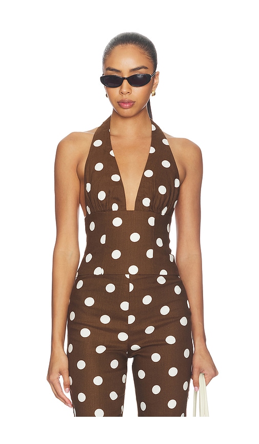 MAJORELLE Cosette Top en Brown Taille S Also en XS 163 €