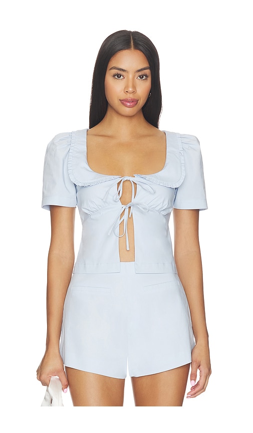 MAJORELLE Robby Top in Baby Blue. - size L (also in M, S, XL, XS, XXS)