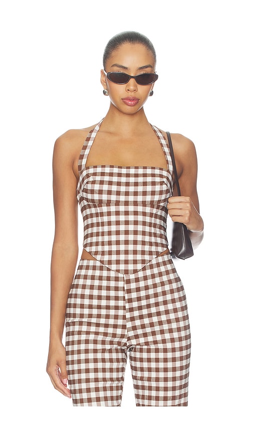 MAJORELLE Lake Top in Brown. - size XXS (also in XS, S, M, L, XL)