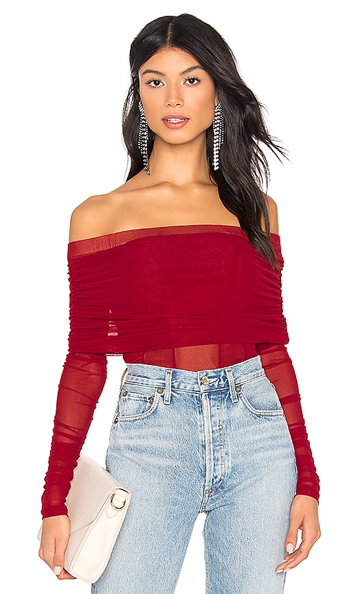 MAJORELLE Lia Top in Cranberry Red | REVOLVE