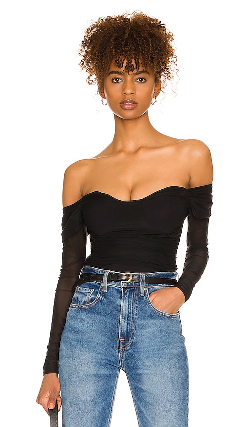 MAJORELLE Constance Top in Black | REVOLVE