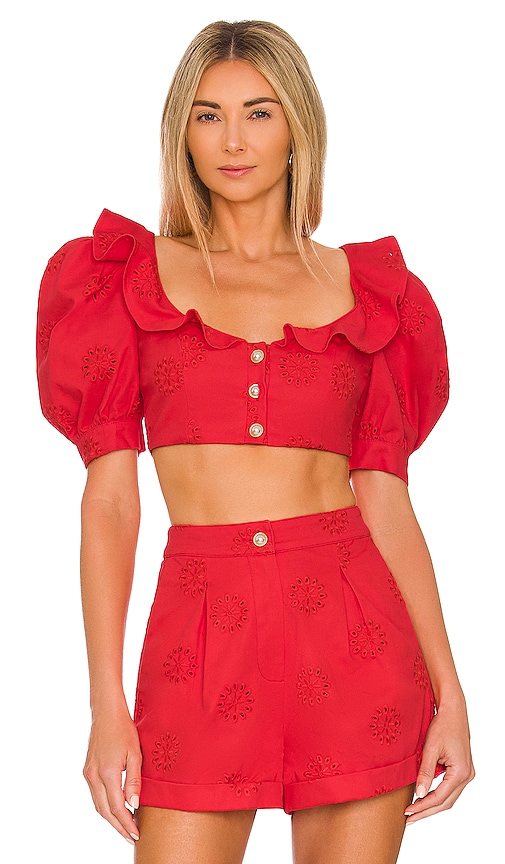MAJORELLE Jessi Crop Top in Watermelon