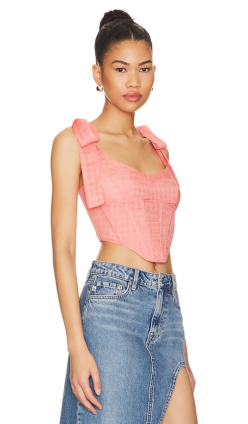 Shop Majorelle Martina Corset Top In Coral