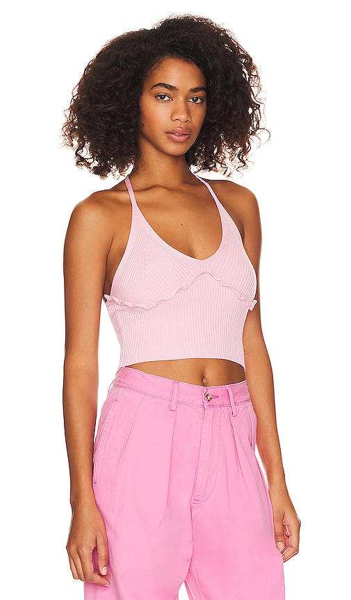 Shop Majorelle Sanyia Halter Crop Top In Pink