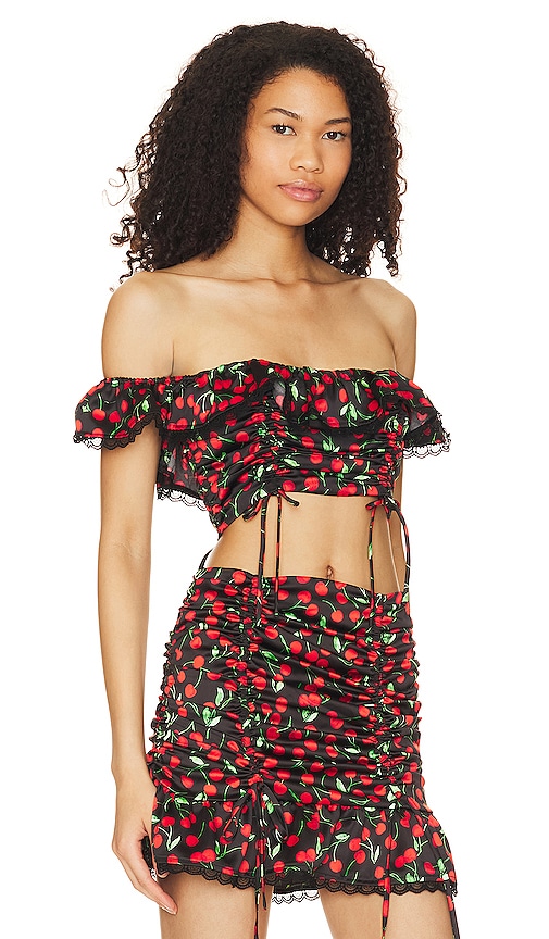 Shop Majorelle Kym Crop Top In Black