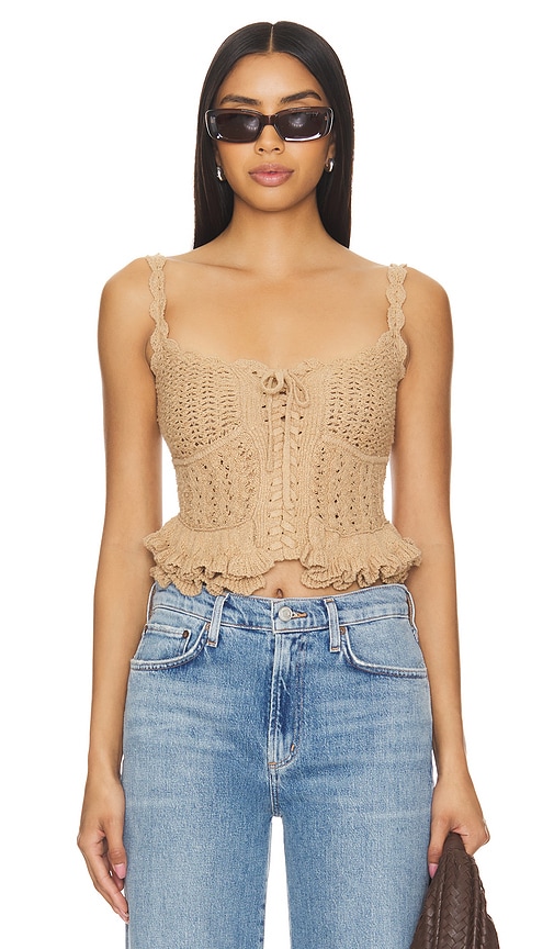 Shop Majorelle Taissa Corset Top In Neutral