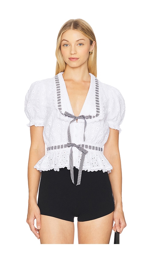 Graciela Top in White. - size XS (also in L, M, S, XL, XXS)