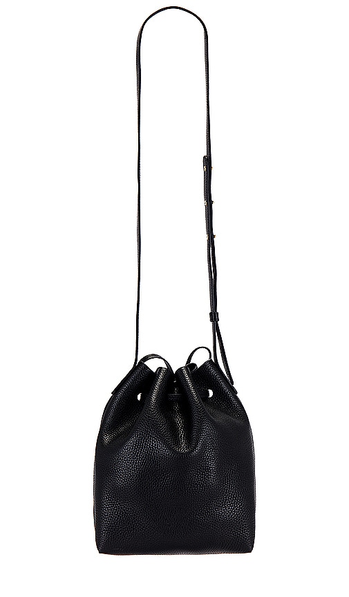 Shop Mansur Gavriel Soft Mini Bucket Bag In 黑色