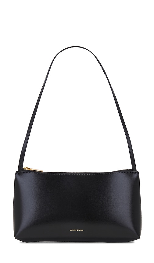 Mansur Gavriel Gaia Shoulder Bag in Black & Flamma