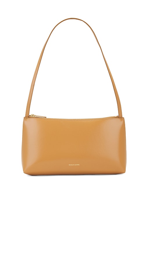 Shop Mansur Gavriel Gaia Shoulder Bag In 酱色