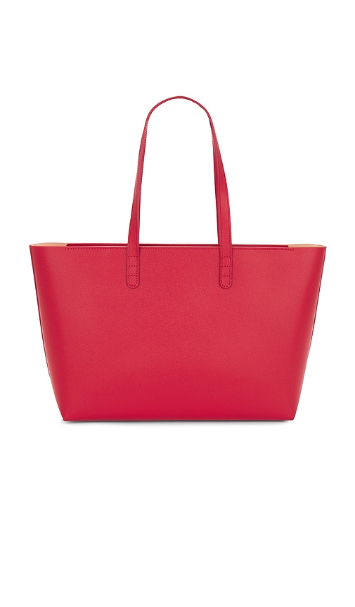 Shop Mansur Gavriel Small Zip Tote In Red