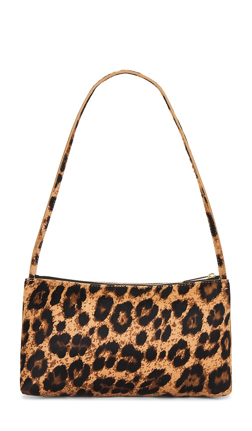 Mansur Gavriel Gaia Leopard-print Calf-hair Shoulder Bag In Brown