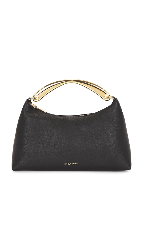 Mansur Gavriel Metal Handle Rhea Bag In Brown
