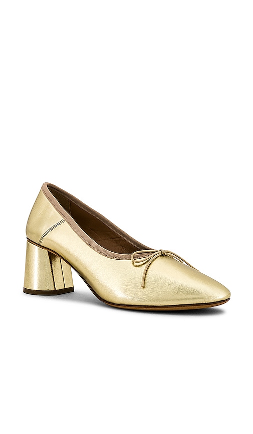 Shop Mansur Gavriel Dream Pump In Gold