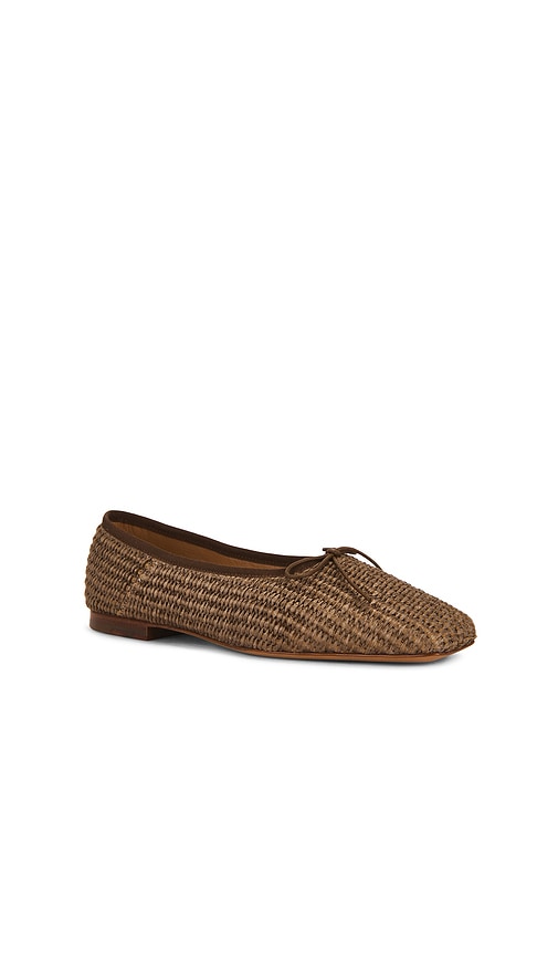 Mansur Gavriel Women's Woven Square Toe Ballerina Flats In Brown