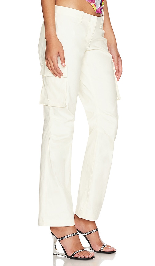 Shop Miaou Raven Cargo Pant In Creme