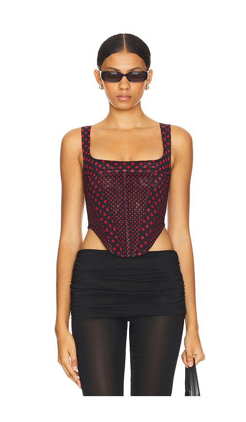 Shop Miaou Campbell Corset In Red