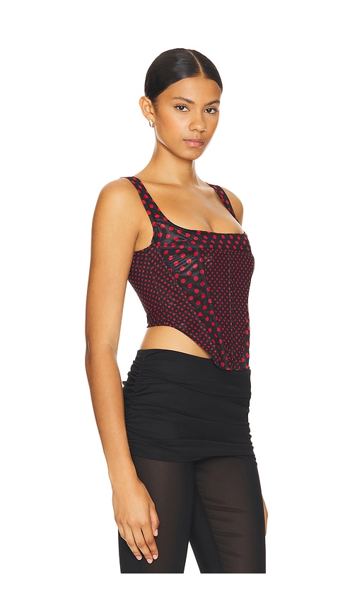 Shop Miaou Campbell Corset In Red