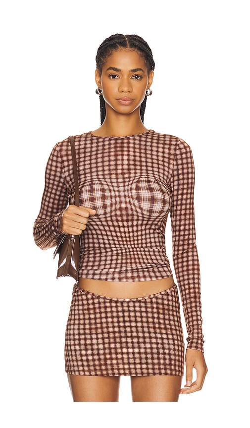 Long Sleeve Tee in Brown. - size L (also in M, S, XL, XS) - Miaou - Modalova