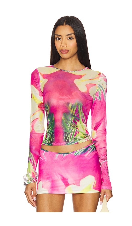 x REVOLVE Long Sleeve Tee in Pink. - size S (also in L, M)