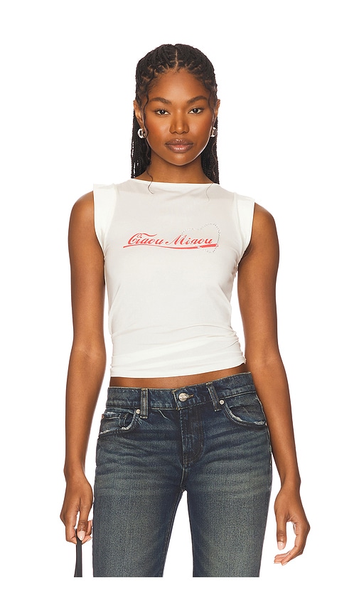 Lucia Top in White. - size XS (also in L, M, S, XL, XXS)