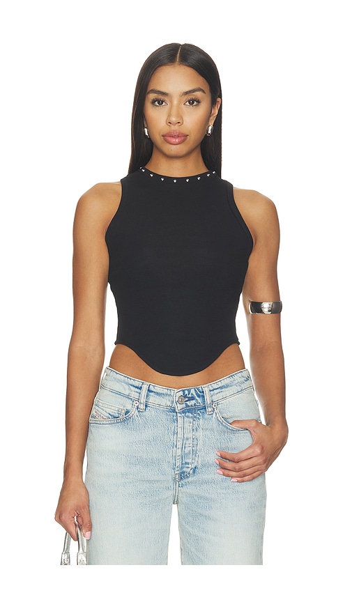Miaou Jinx Tank Top in Black. - size L (also in M)