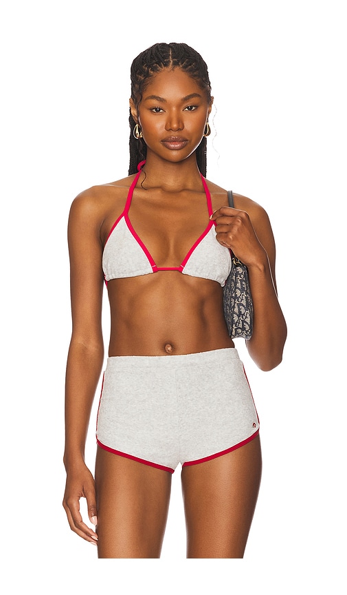 Kauai Bikini Top in Light Grey. - size XS (also in L, M, S)