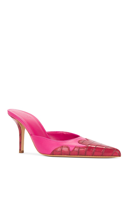 Shop Miaou X Gia Borghini June Mule In 粉红色和红色