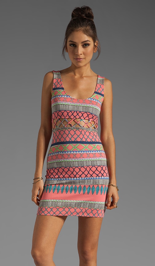 Lattice Mini Dress